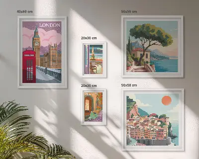Evropská města kultury poliptyk v rámu
