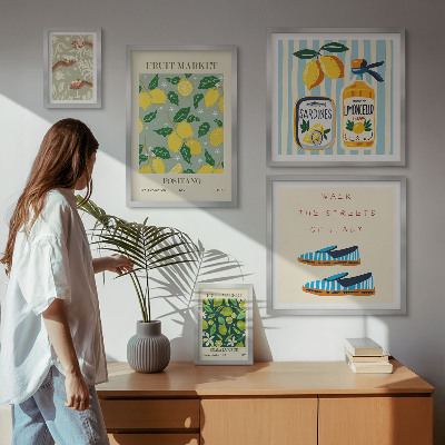 Sada obrazů do ložnice Ovocné vintage inspirace