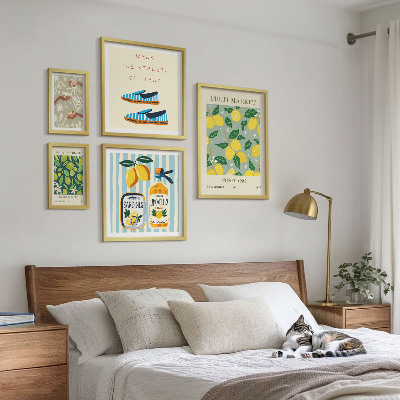 Sada obrazů do ložnice Ovocné vintage inspirace