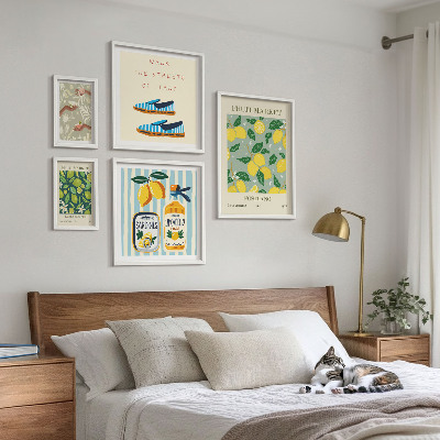 Sada obrazů do ložnice Ovocné vintage inspirace