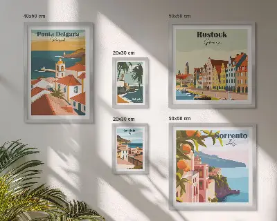 Sada obrazů do ložnice evropské městské krajiny