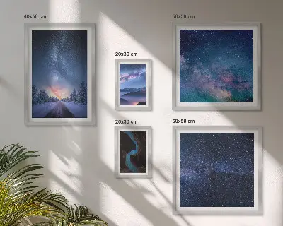 Sada obrazů do ložnice kosmické noční scenérie