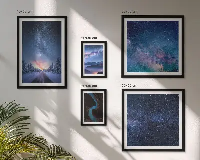 Sada obrazů do ložnice kosmické noční scenérie