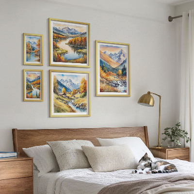 Sada obrazů do ložnice Podzimní horské krajiny
