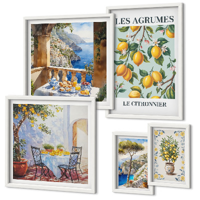 Sada obrazů do ložnice Citrusové inspirace Provence