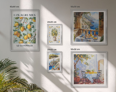 Sada obrazů do ložnice Citrusové inspirace Provence