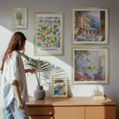 Sada obrazů do ložnice Citrusové inspirace Provence