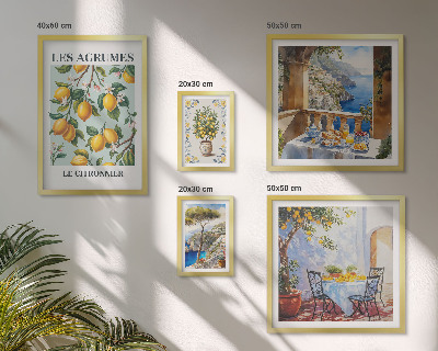 Sada obrazů do ložnice Citrusové inspirace Provence