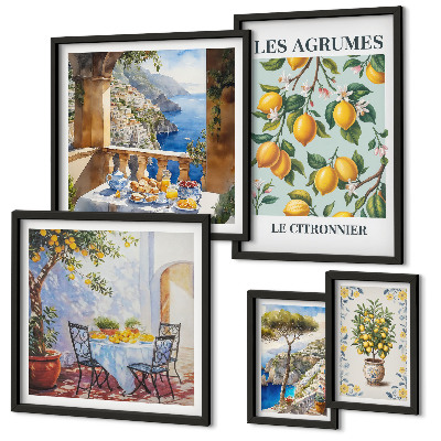Sada obrazů do ložnice Citrusové inspirace Provence