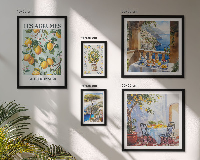 Sada obrazů do ložnice Citrusové inspirace Provence