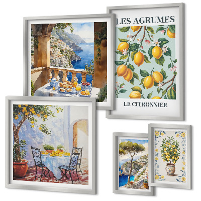 Sada obrazů do ložnice Citrusové inspirace Provence