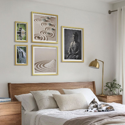 Sada obrazů do ložnice Relaxační zenové přírodní motivy