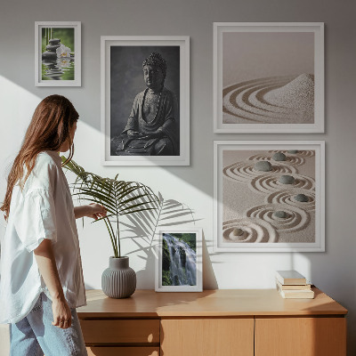 Sada obrazů do ložnice Relaxační zenové přírodní motivy