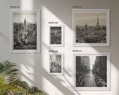 Panoramata evropských metropolí vícedílný obraz v rámu