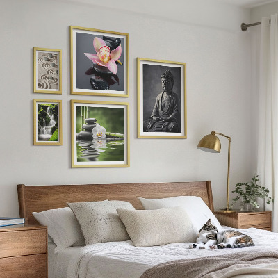 Sada obrazů do ložnice Relaxační zenová atmosféra přírody