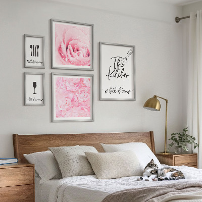 Sada obrazů do ložnice Kuchyňské inspirace, růže, doplňky