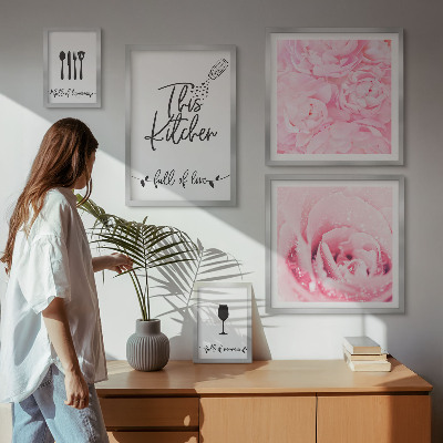 Sada obrazů do ložnice Kuchyňské inspirace, růže, doplňky