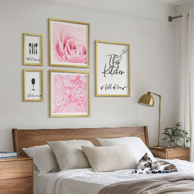 Sada obrazů do ložnice Kuchyňské inspirace, růže, doplňky