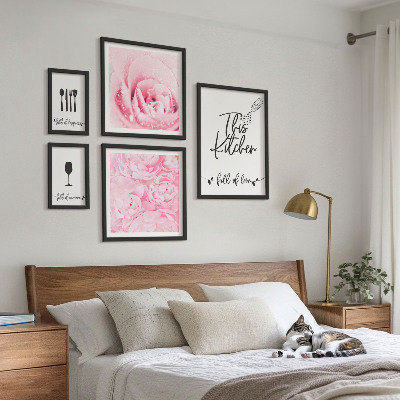 Sada obrazů do ložnice Kuchyňské inspirace, růže, doplňky
