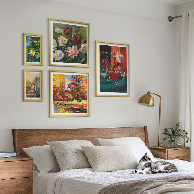 Sada obrazů do ložnice Malebnost květinových kol