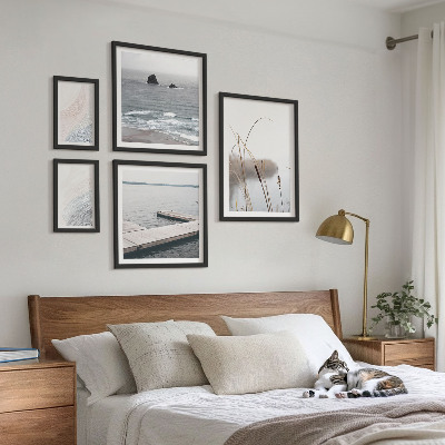 Sada obrazů do ložnice Minimalistické mořské krajiny