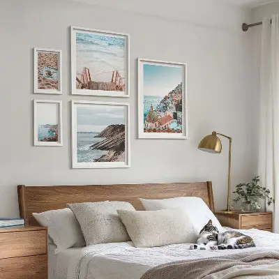 Sada obrazů do ložnice italská města, pláže a relaxace