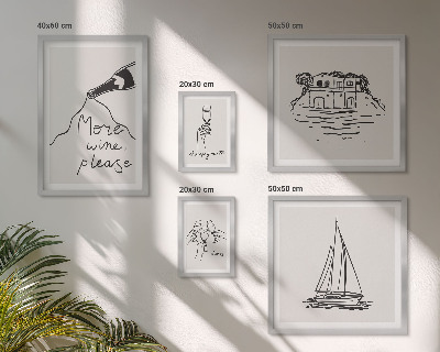Sada obrazů do ložnice Stylová grafika pro víno, relaxace