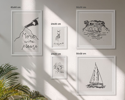Sada obrazů do ložnice Stylová grafika pro víno, relaxace
