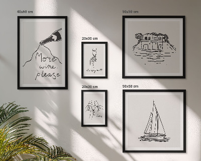 Sada obrazů do ložnice Stylová grafika pro víno, relaxace