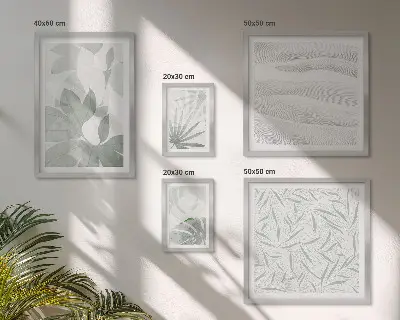 Sada obrazů do ložnice s motivy rostlinné zeleně