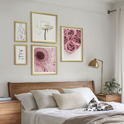 Sada obrazů do ložnice Květinové boho inspirace