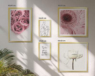 Sada obrazů do ložnice Květinové boho inspirace