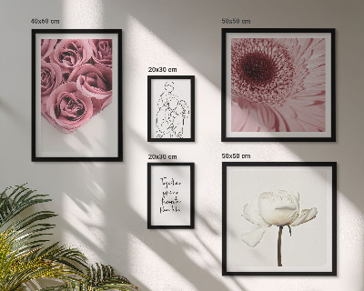 Sada obrazů do ložnice Květinové boho inspirace