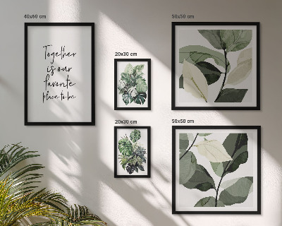 Sada obrazů do ložnice Moderní rostlinné inspirace
