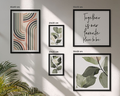 Sada obrazů do ložnice Stylová geometrie květinových akcentů