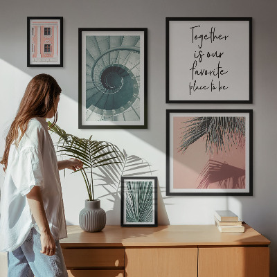 Sada obrazů do ložnice Stylové geometrické interiéry