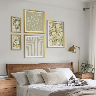 Poliptyk v rámu Rostlina v boho stylu s květinami