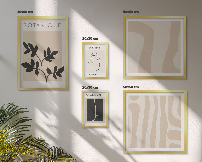 Sada obrazů do ložnice Stylová abstraktní grafika rostlin
