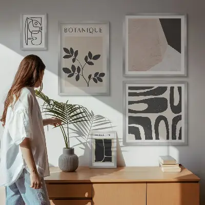 Stylová minimalistická grafika v rámu