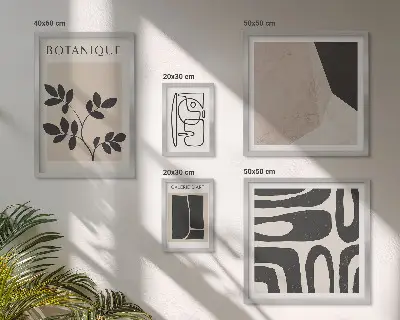 Stylová minimalistická grafika v rámu