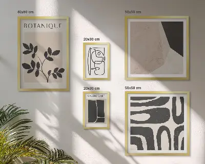 Stylová minimalistická grafika v rámu