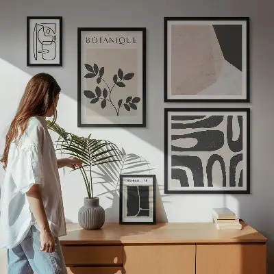 Stylová minimalistická grafika v rámu