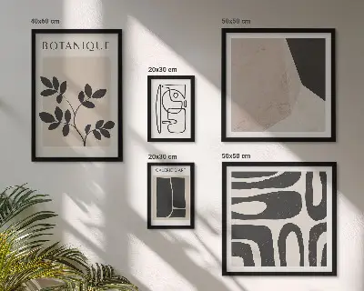 Stylová minimalistická grafika v rámu