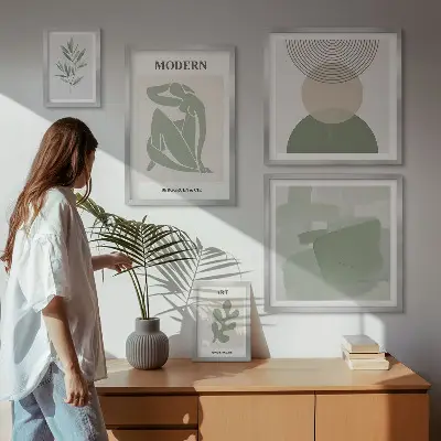 Poliptyk v rámu moderní abstraktní styl