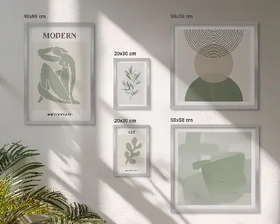 Poliptyk v rámu moderní abstraktní styl