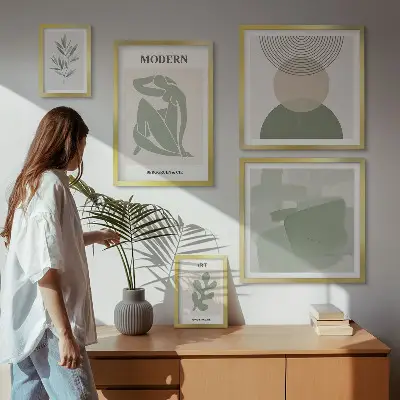 Poliptyk v rámu moderní abstraktní styl