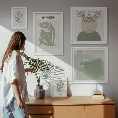 Poliptyk v rámu moderní abstraktní styl