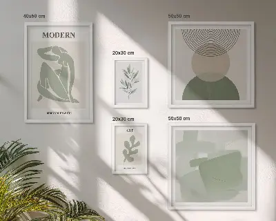 Poliptyk v rámu moderní abstraktní styl