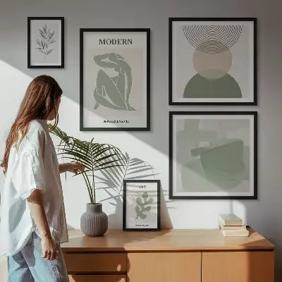 Poliptyk v rámu moderní abstraktní styl
