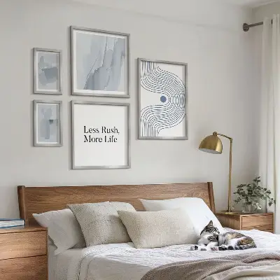 Sada moderních minimalistických obrazů dekorace do ložnice